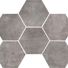 Keramiek tegels 18,2x21x1 cm Olivella antraciet Hexagon*