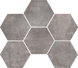 Keramiek tegels 18,2x21x1 cm Olivella antraciet Hexagon*