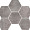 Keramiek tegels 18,2x21x1 cm Olivella antraciet Hexagon*